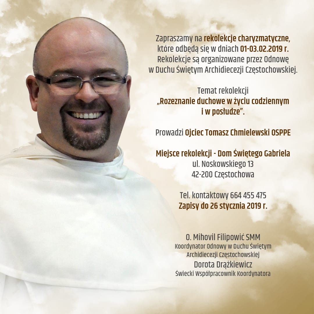 Rekolekcje charyzmatyczne 1-3 lutego 2019 r.