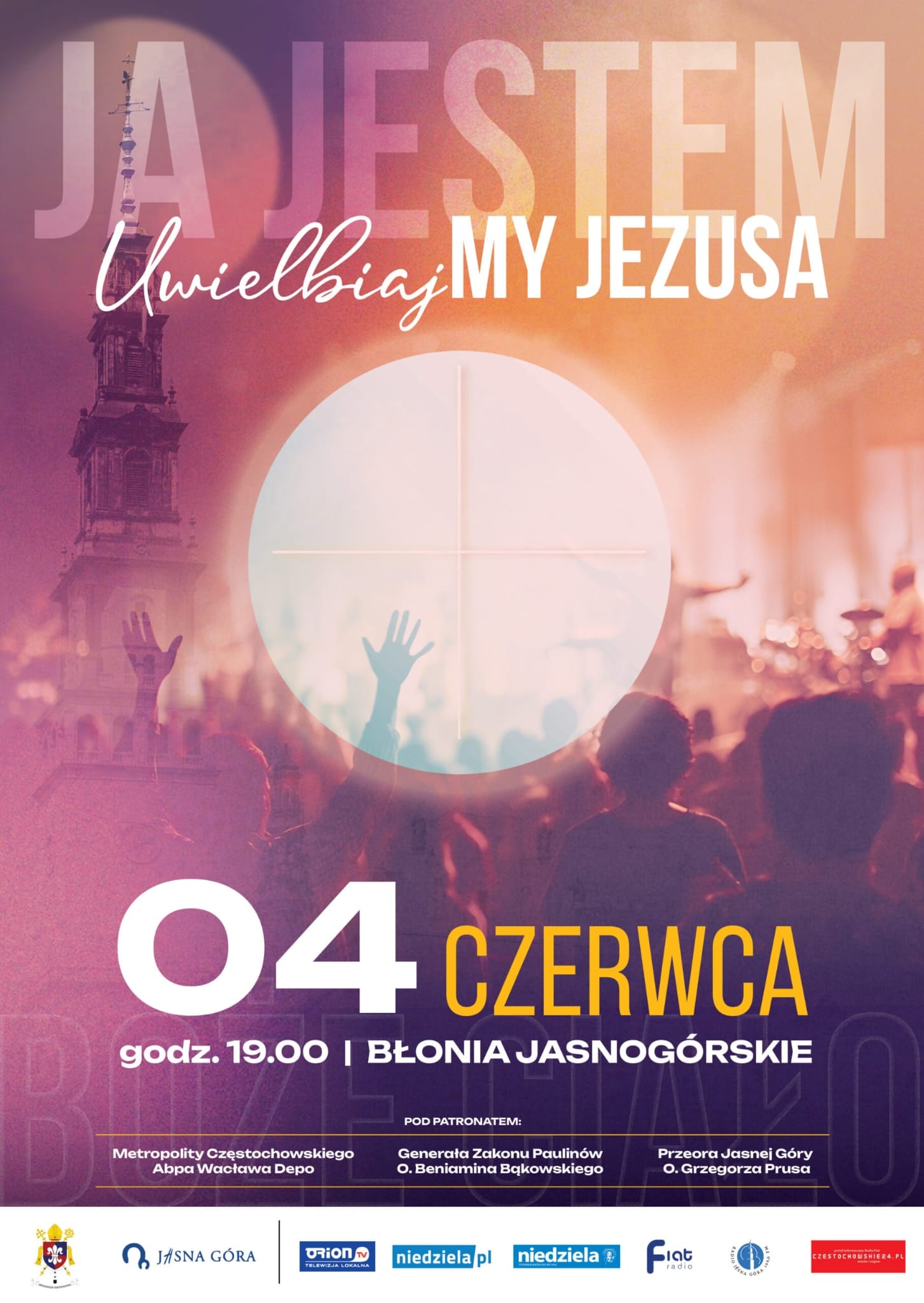 Koncert uwielbienia „Ja jestem” na Błoniach jasnogórskich (Boże Ciało, 4 czerwca)