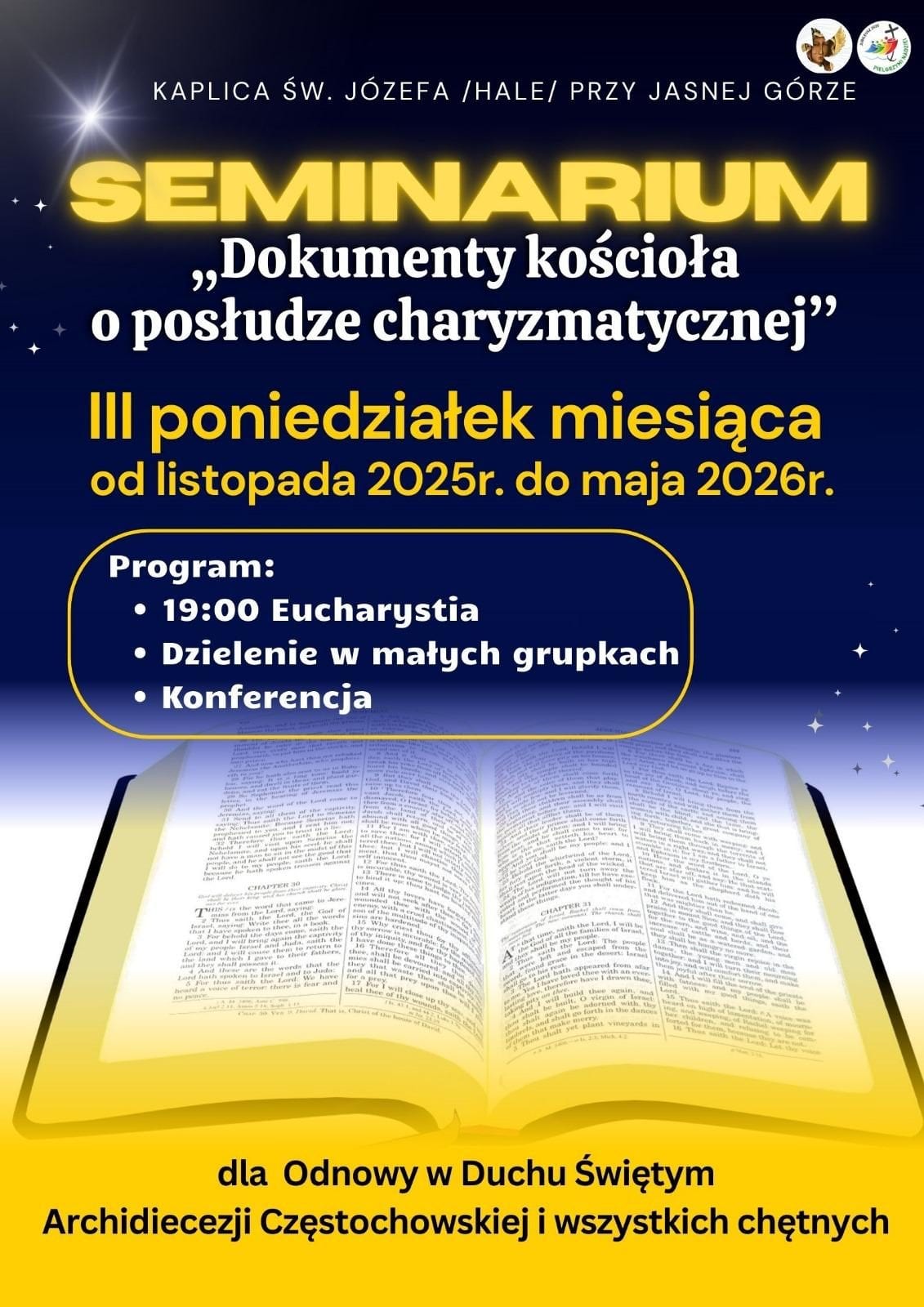 Seminarium "Dokumenty Kościoła posłudze charyzmatycznej"